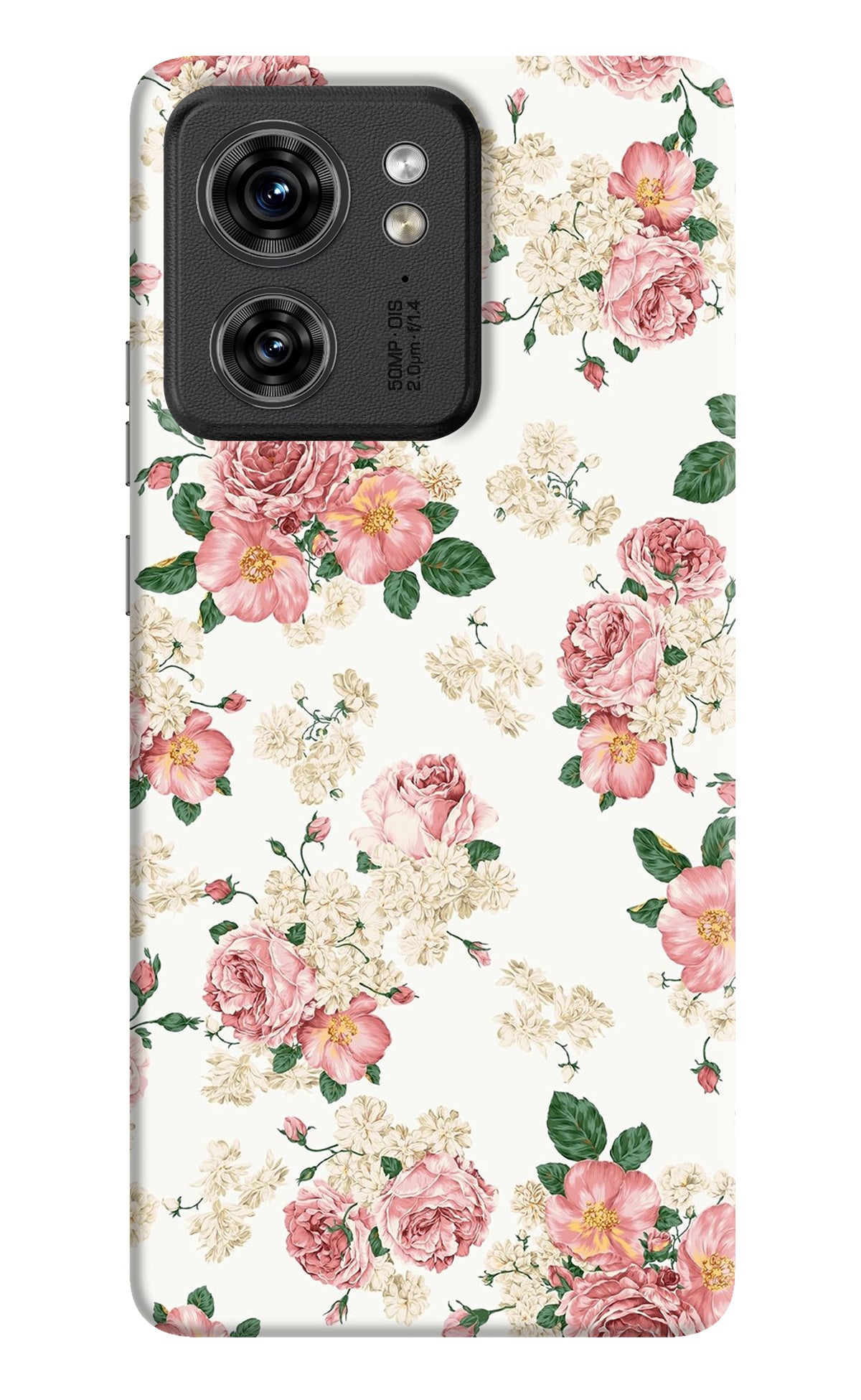 Flowers Moto Edge 40 Back Cover