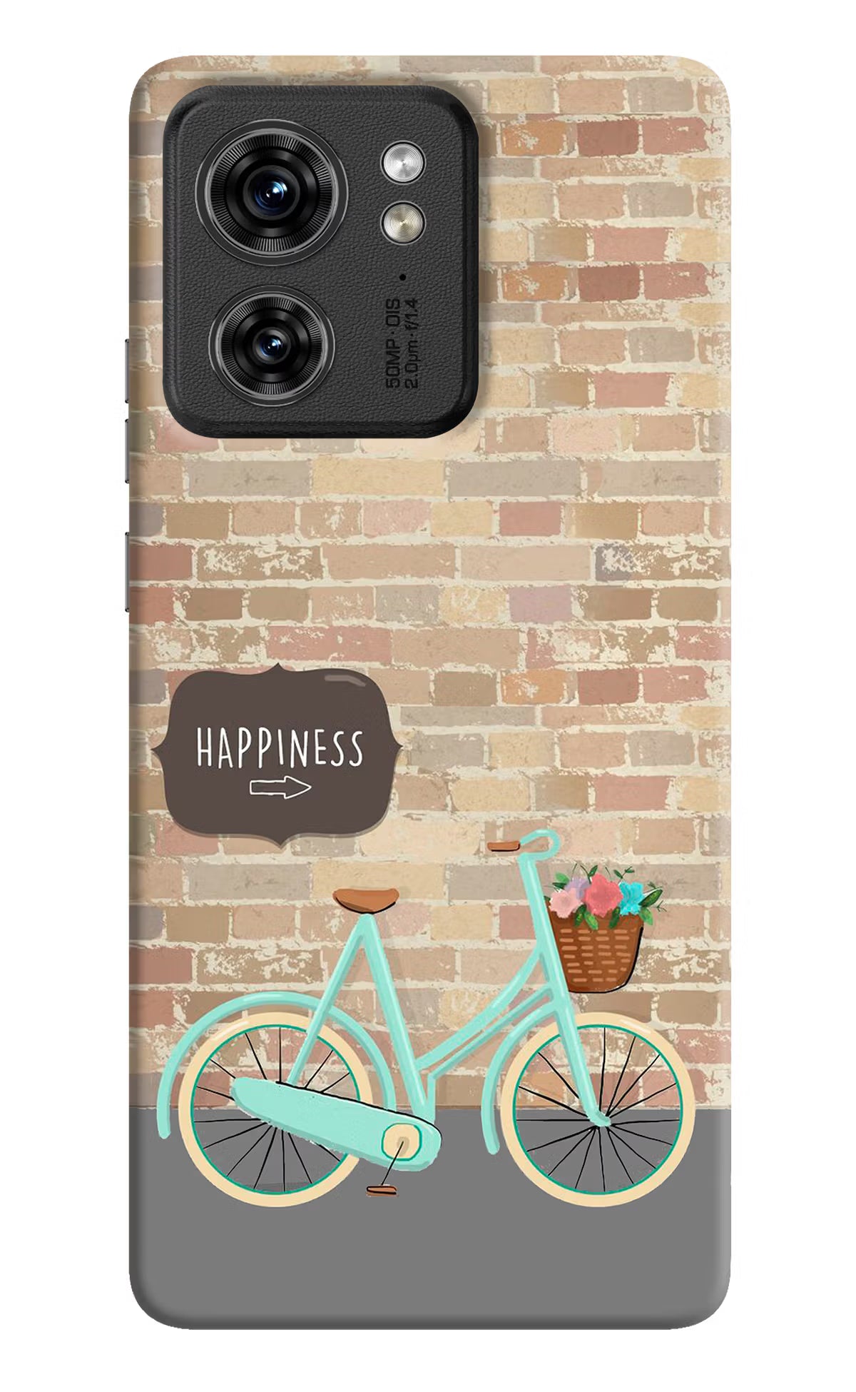 Happiness Artwork Moto Edge 40 Hard Case Back Cover by Casekaro