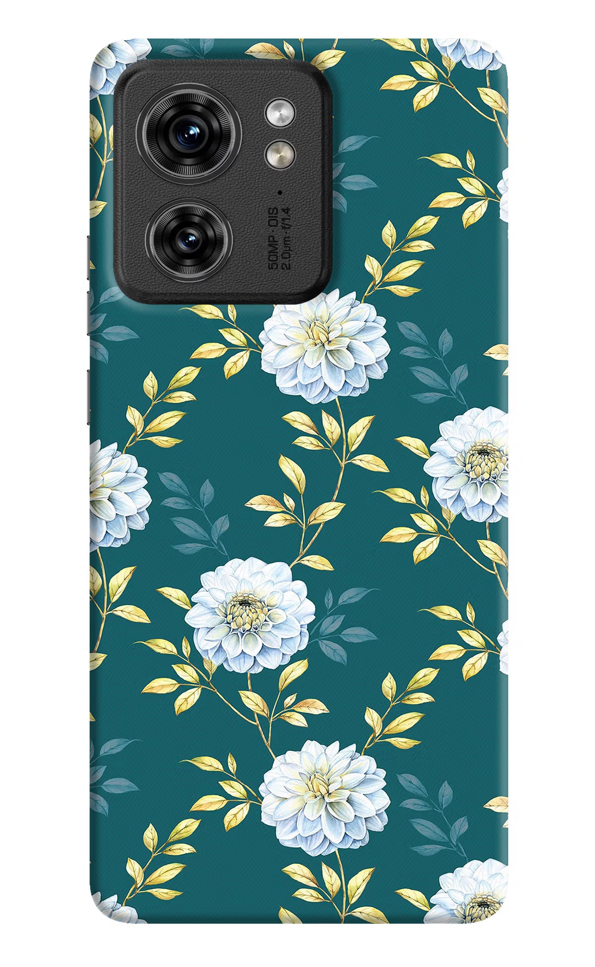 Flowers Moto Edge 40 Hard Case Back Cover by Casekaro