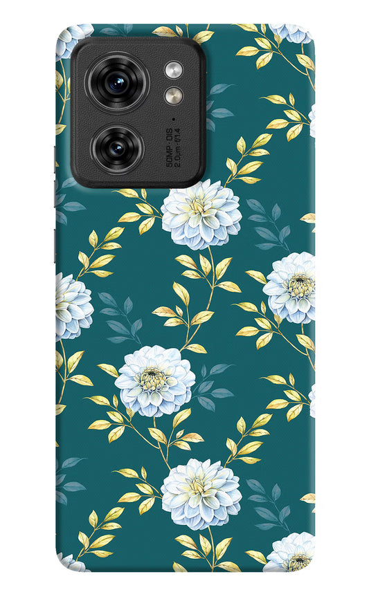 Flowers Moto Edge 40 Hard Case Back Cover by Casekaro