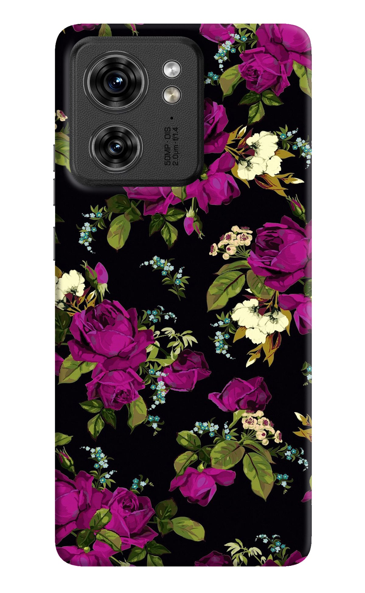 Flowers Moto Edge 40 Back Cover