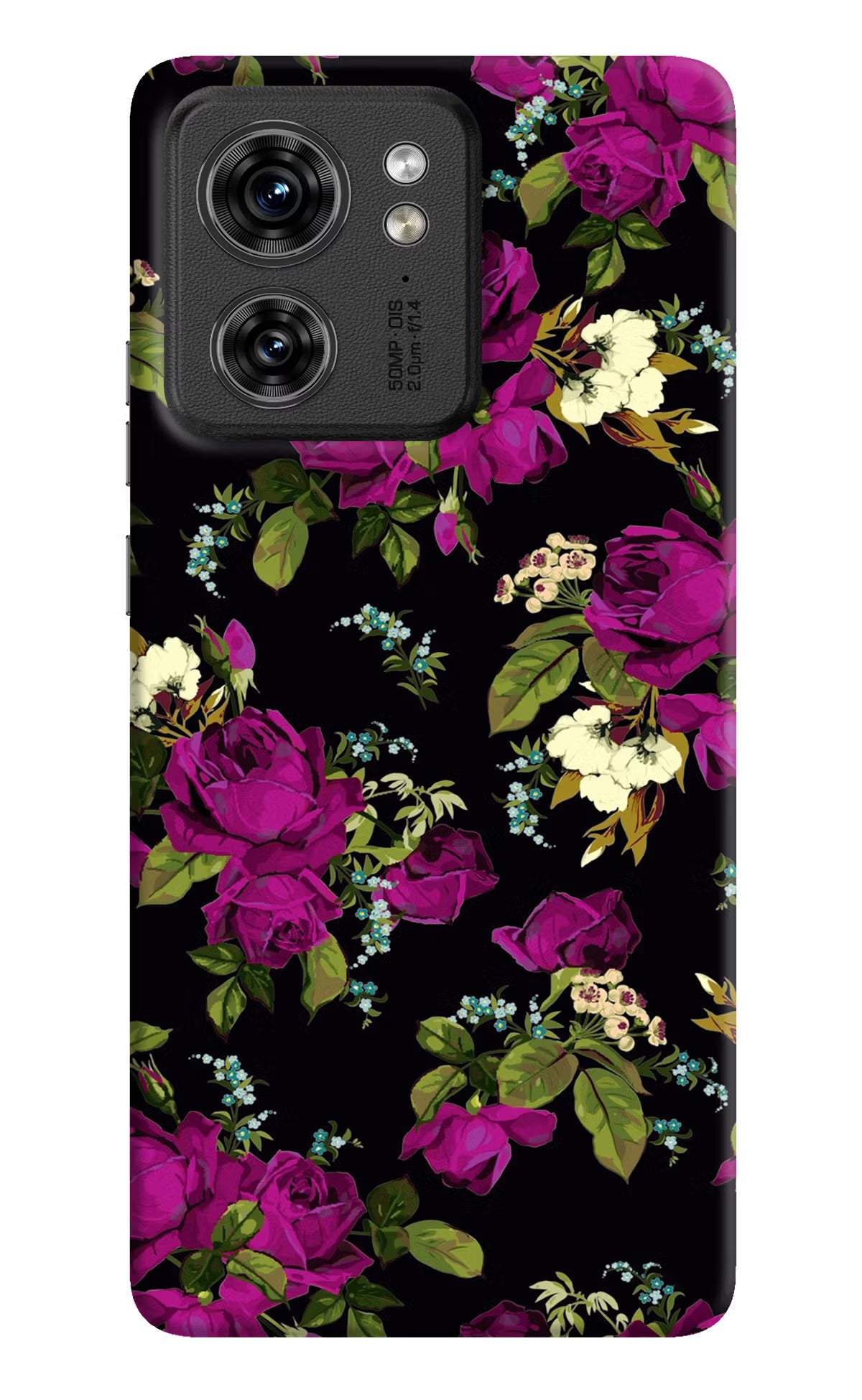 Flowers Moto Edge 40 Hard Case Back Cover by Casekaro