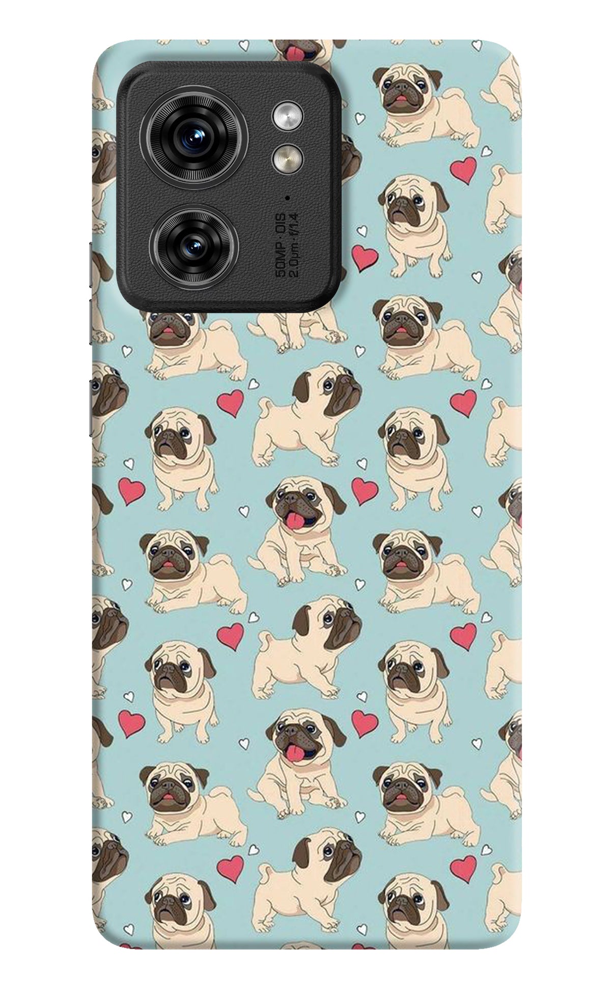 Pug Dog Moto Edge 40 Back Cover