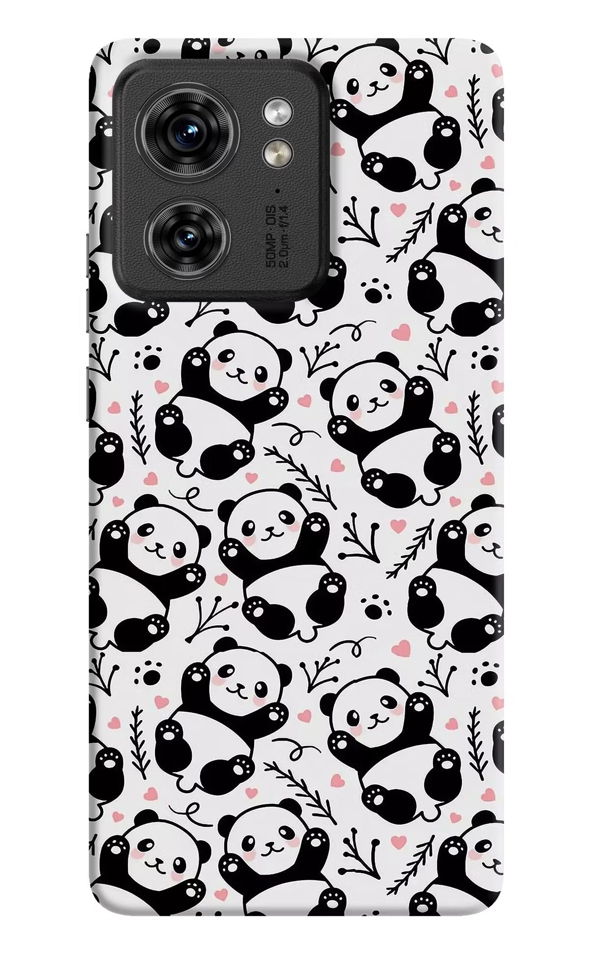 Cute Panda Moto Edge 40 Hard Case Back Cover by Casekaro