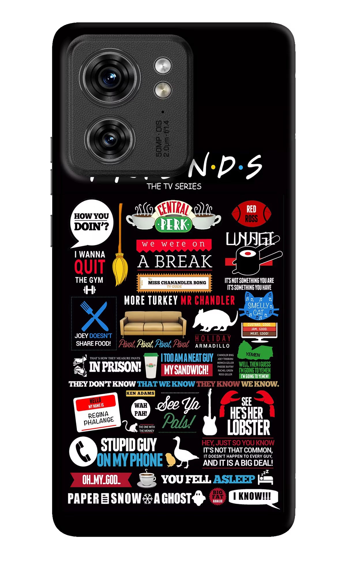 FRIENDS Moto Edge 40 Hard Case Back Cover by Casekaro
