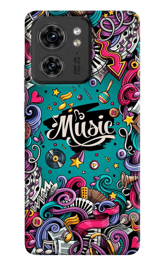 Music Graffiti Moto Edge 40 Hard Case Back Cover by Casekaro