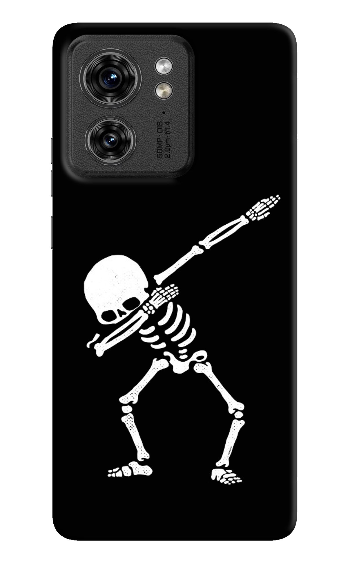 Dabbing Skeleton Art Moto Edge 40 Back Cover