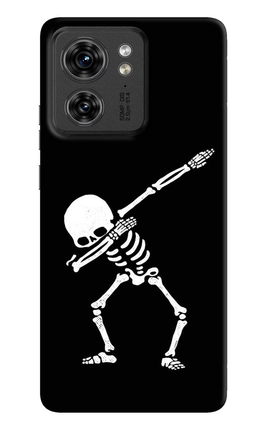 Dabbing Skeleton Art Moto Edge 40 Hard Case Back Cover by Casekaro