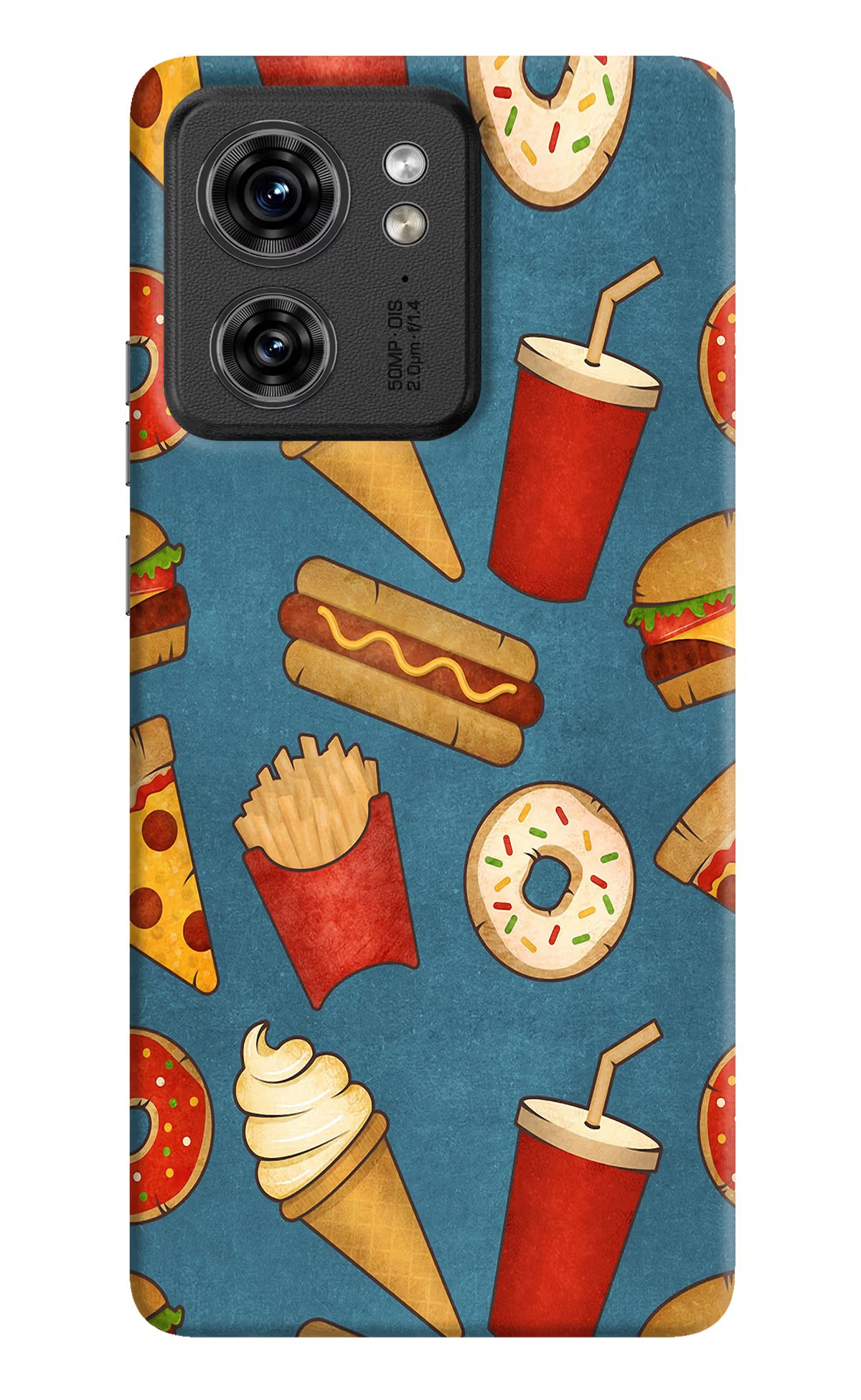 Foodie Moto Edge 40 Hard Case Back Cover by Casekaro