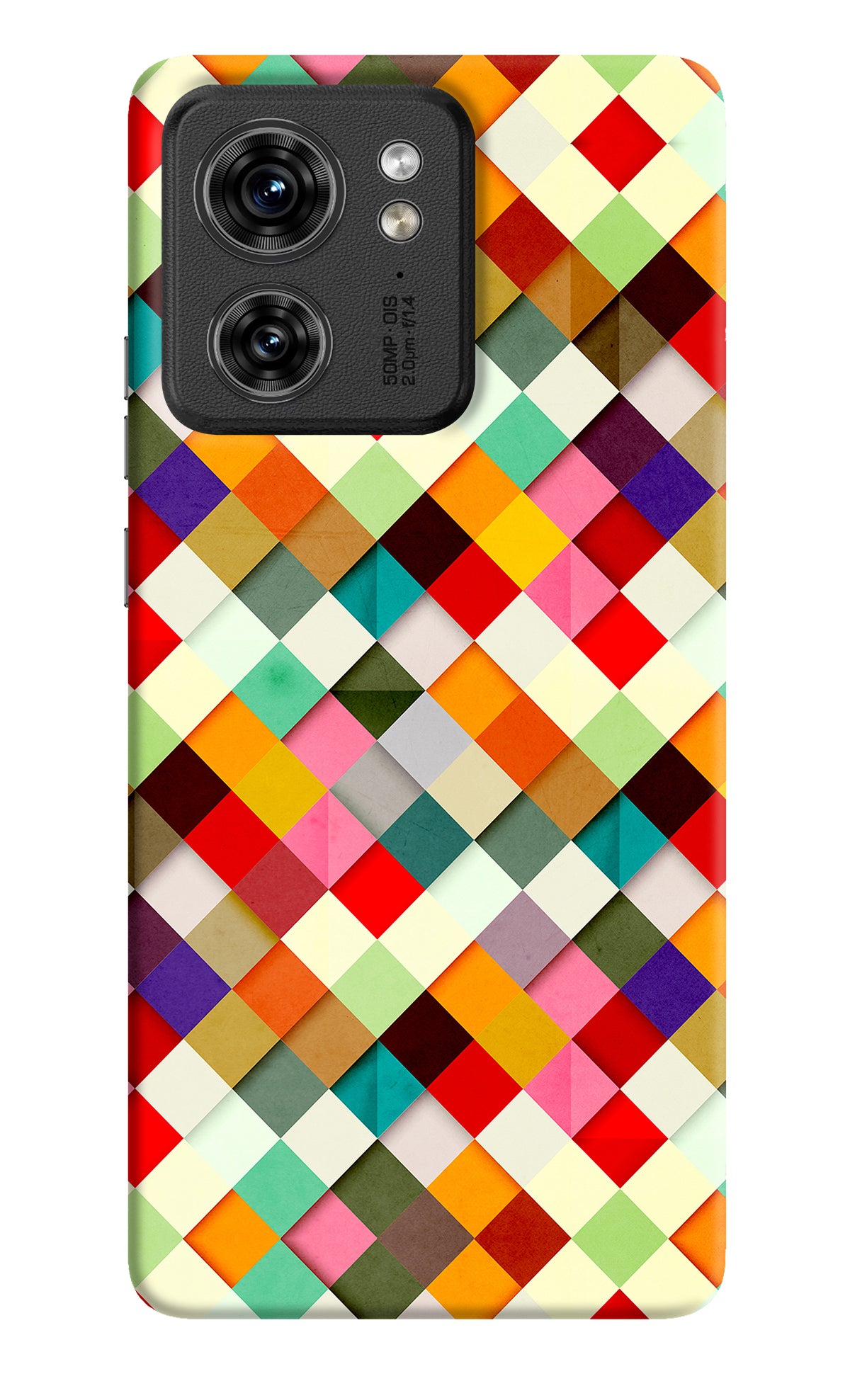 Geometric Abstract Colorful Moto Edge 40 Back Cover