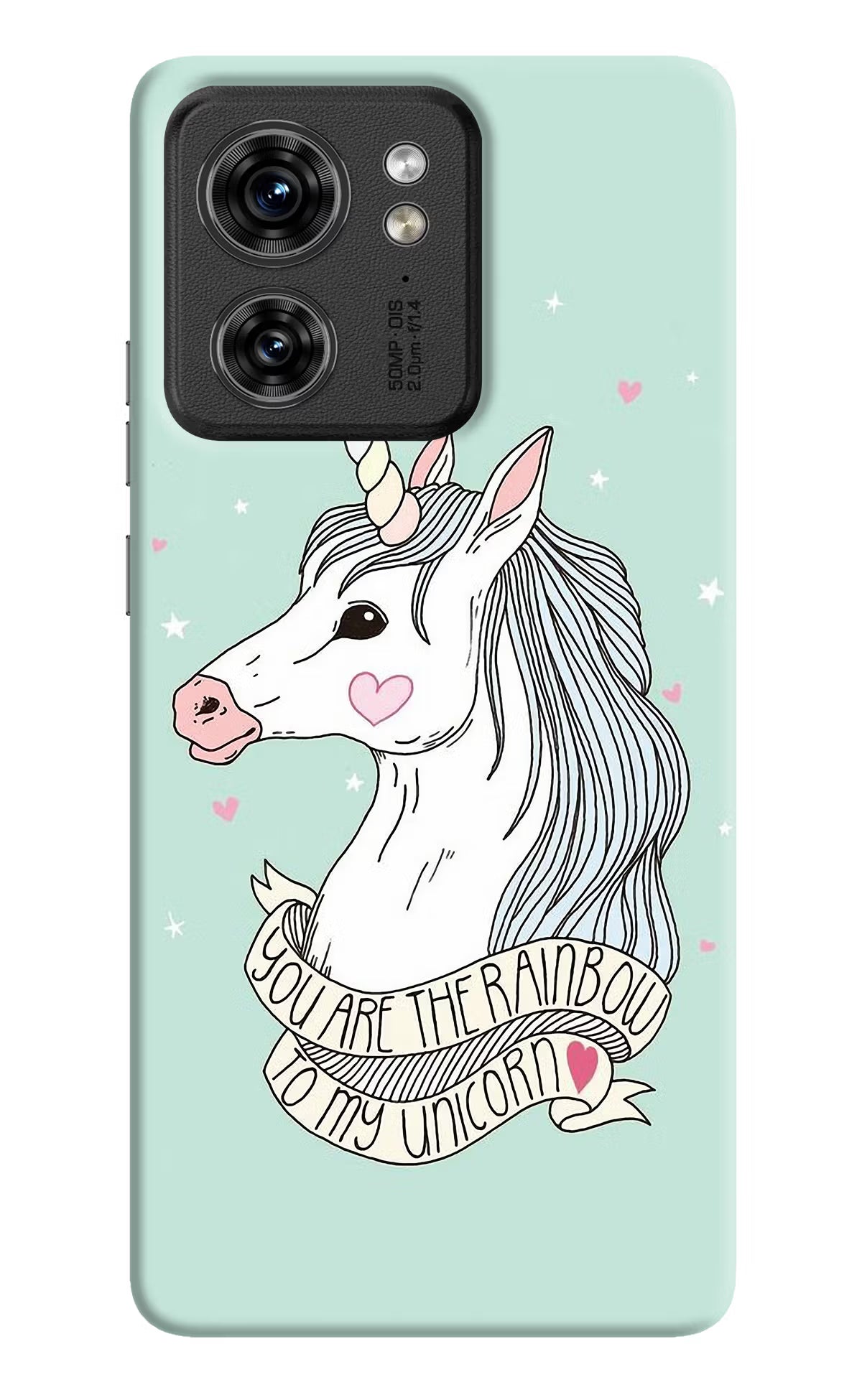 Unicorn Wallpaper Moto Edge 40 Hard Case Back Cover by Casekaro