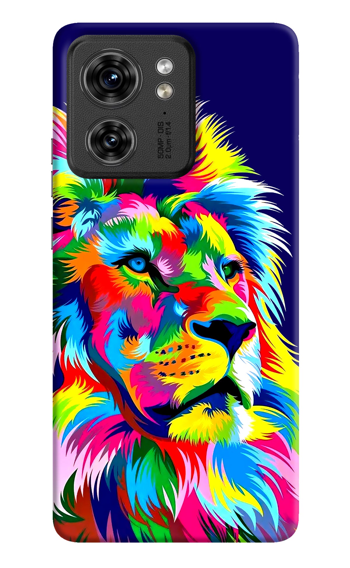 Vector Art Lion Moto Edge 40 Back Cover