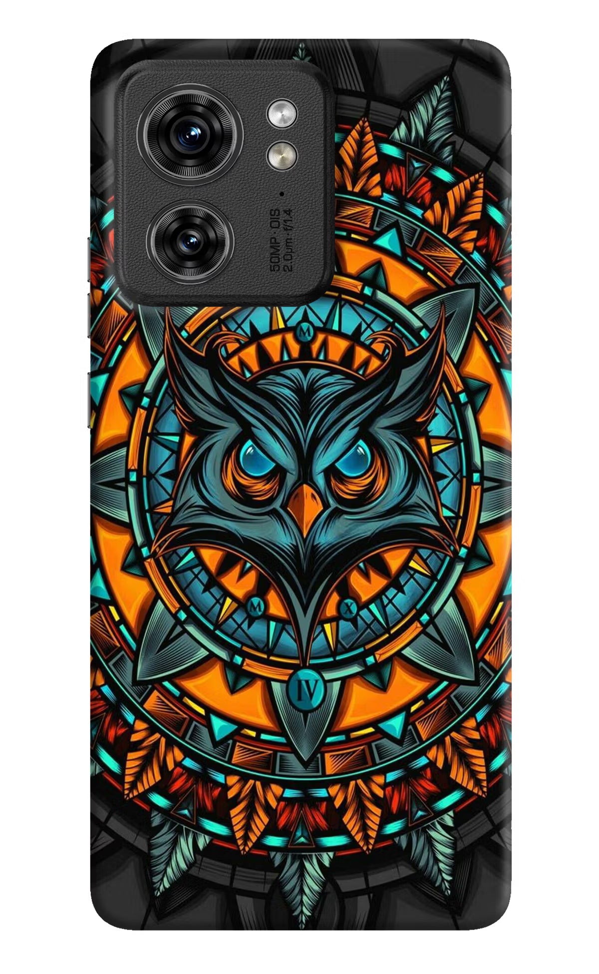 Angry Owl Art Moto Edge 40 Hard Case Back Cover by Casekaro