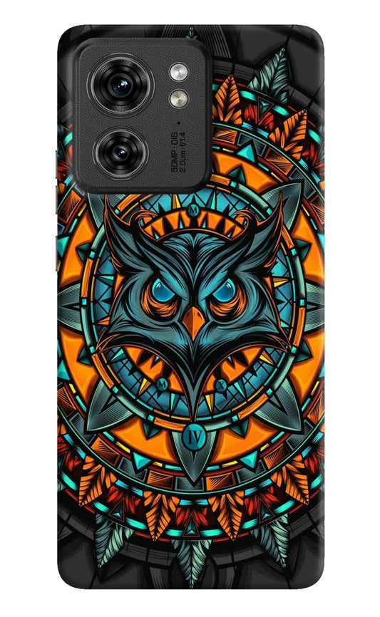 Angry Owl Art Moto Edge 40 Hard Case Back Cover by Casekaro