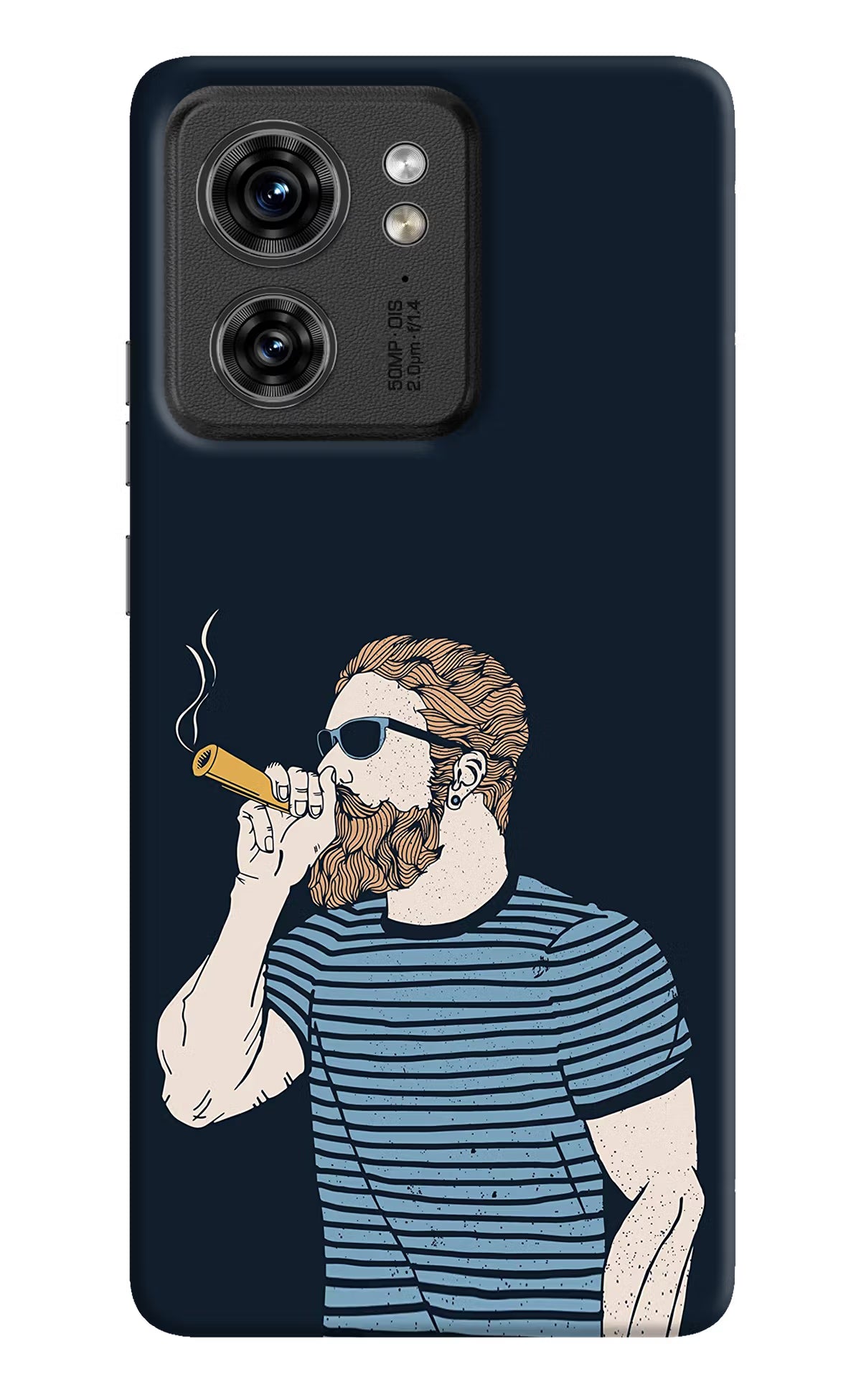 Smoking Moto Edge 40 Hard Case Back Cover by Casekaro