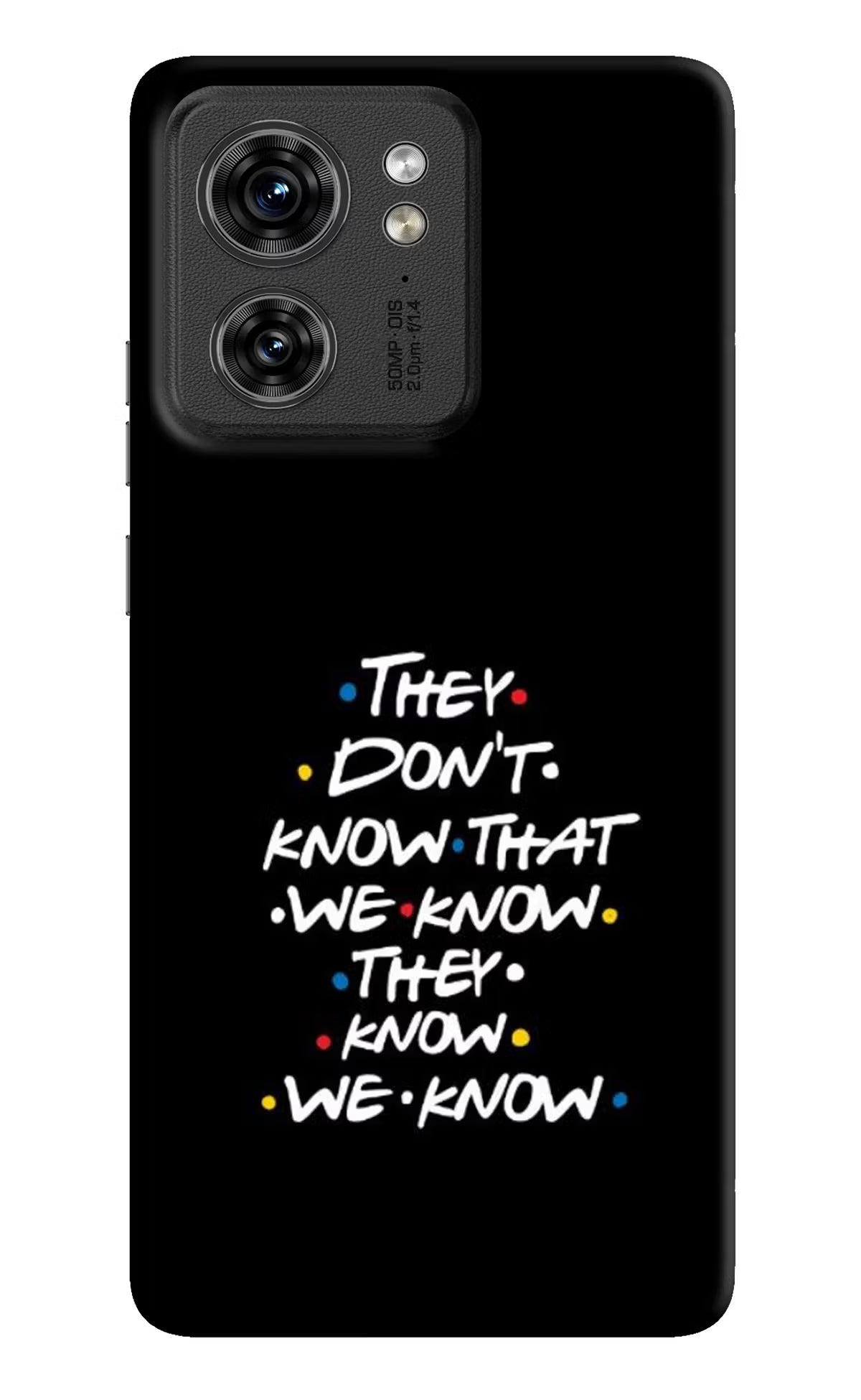 FRIENDS Dialogue Moto Edge 40 Hard Case Back Cover by Casekaro