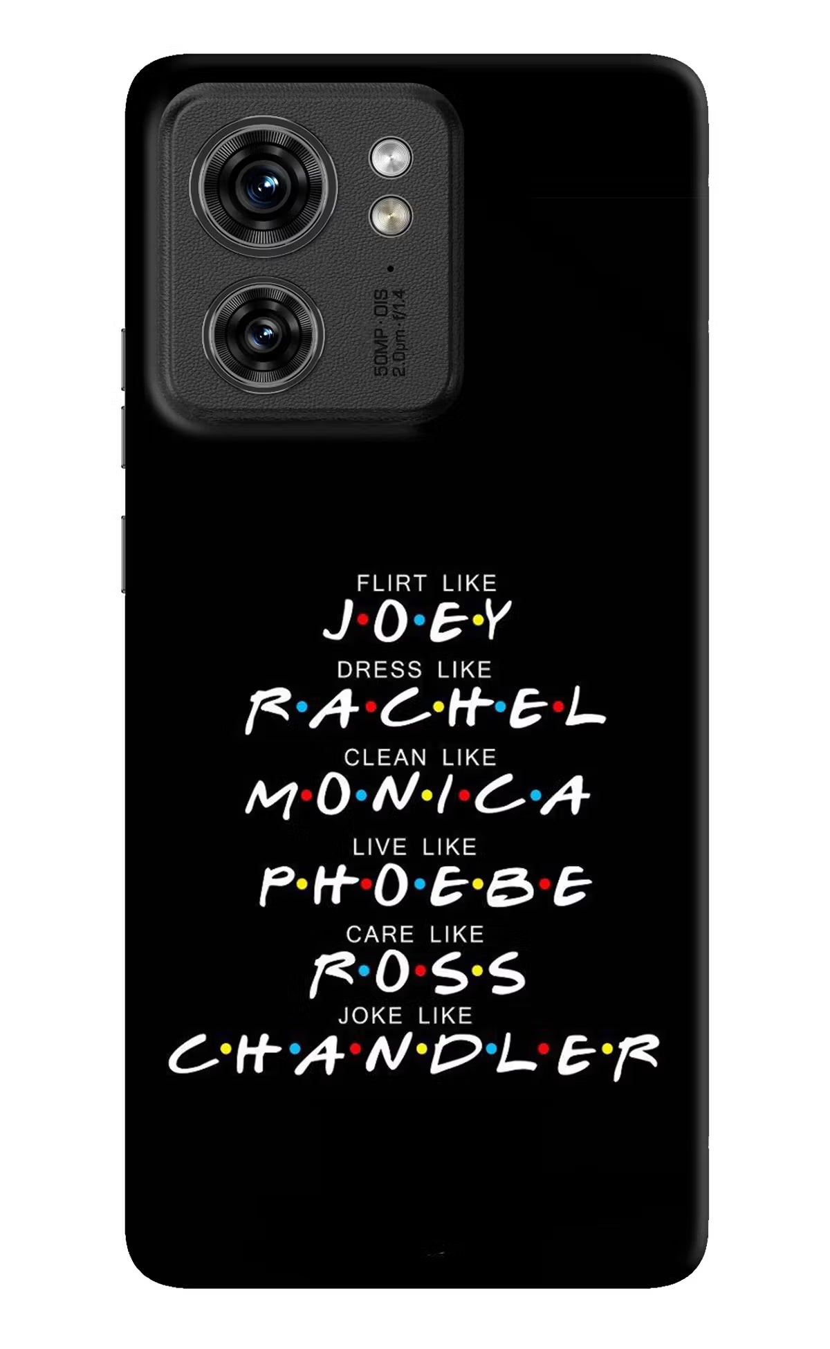 FRIENDS Character Moto Edge 40 Hard Case Back Cover by Casekaro
