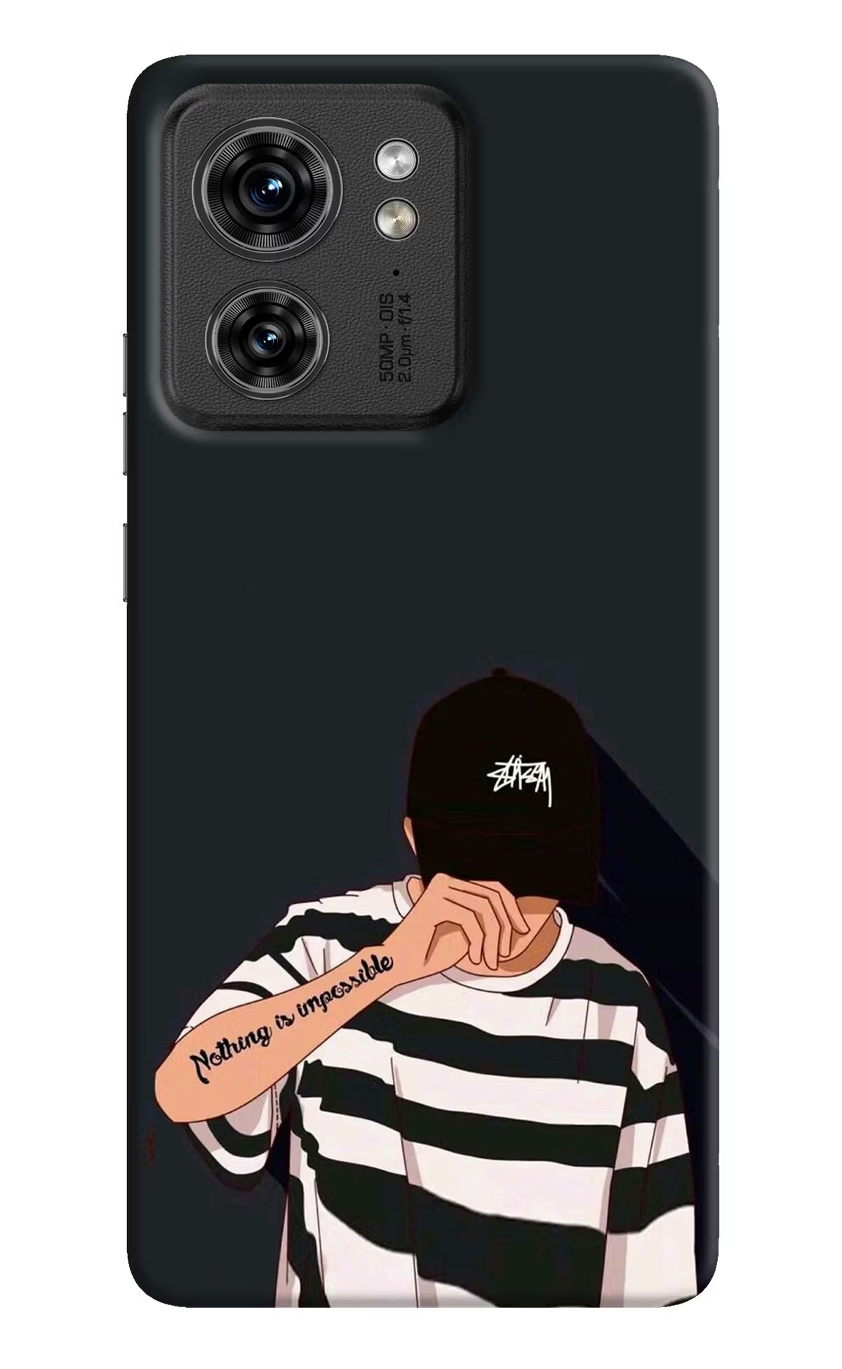 Aesthetic Boy Moto Edge 40 Hard Case Back Cover by Casekaro