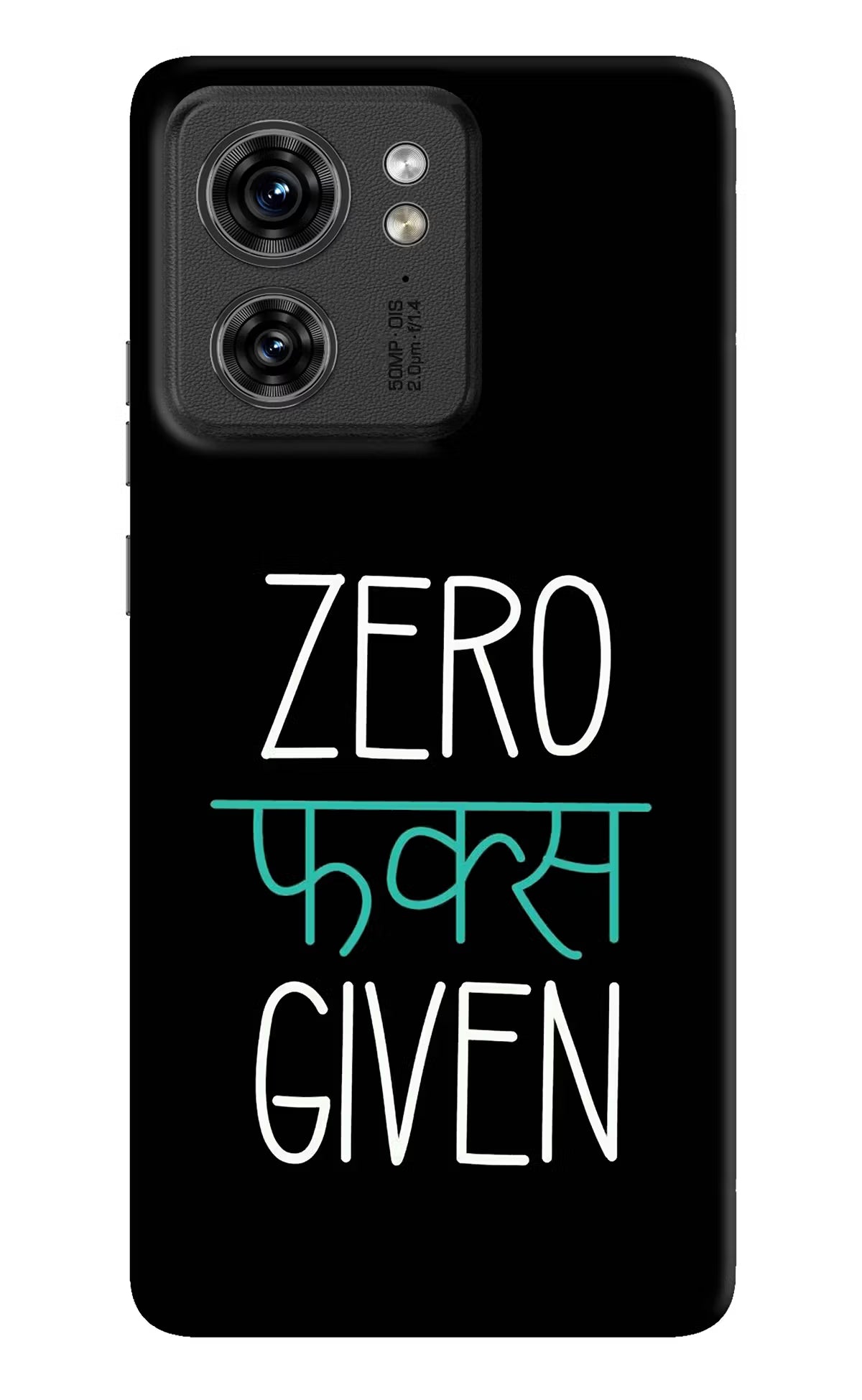 Zero Fucks Given Moto Edge 40 Hard Case Back Cover by Casekaro