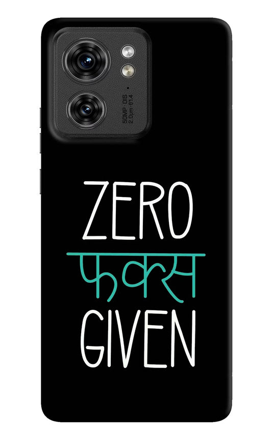 Zero Fucks Given Moto Edge 40 Hard Case Back Cover by Casekaro