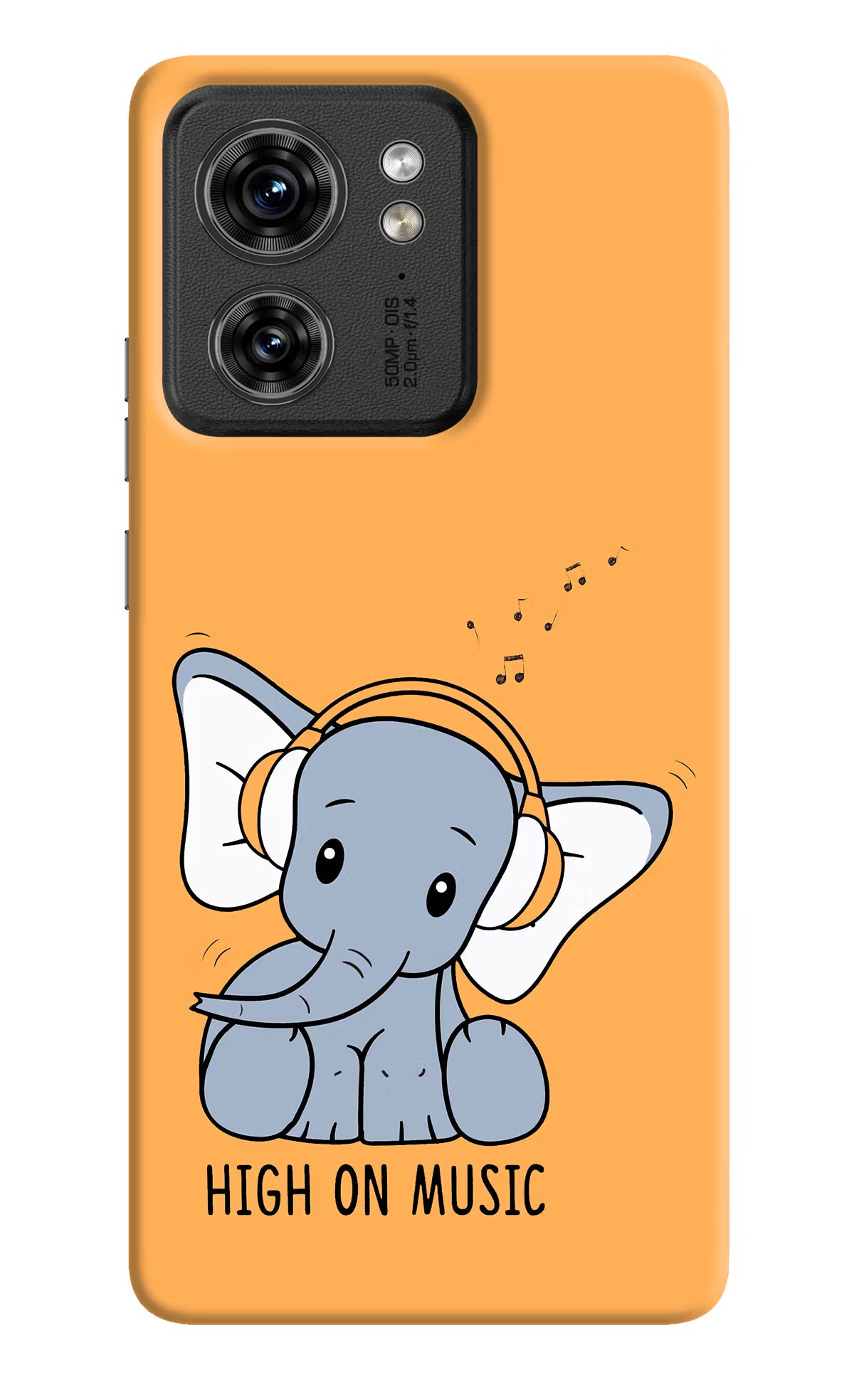 High On Music Moto Edge 40 Hard Case Back Cover by Casekaro