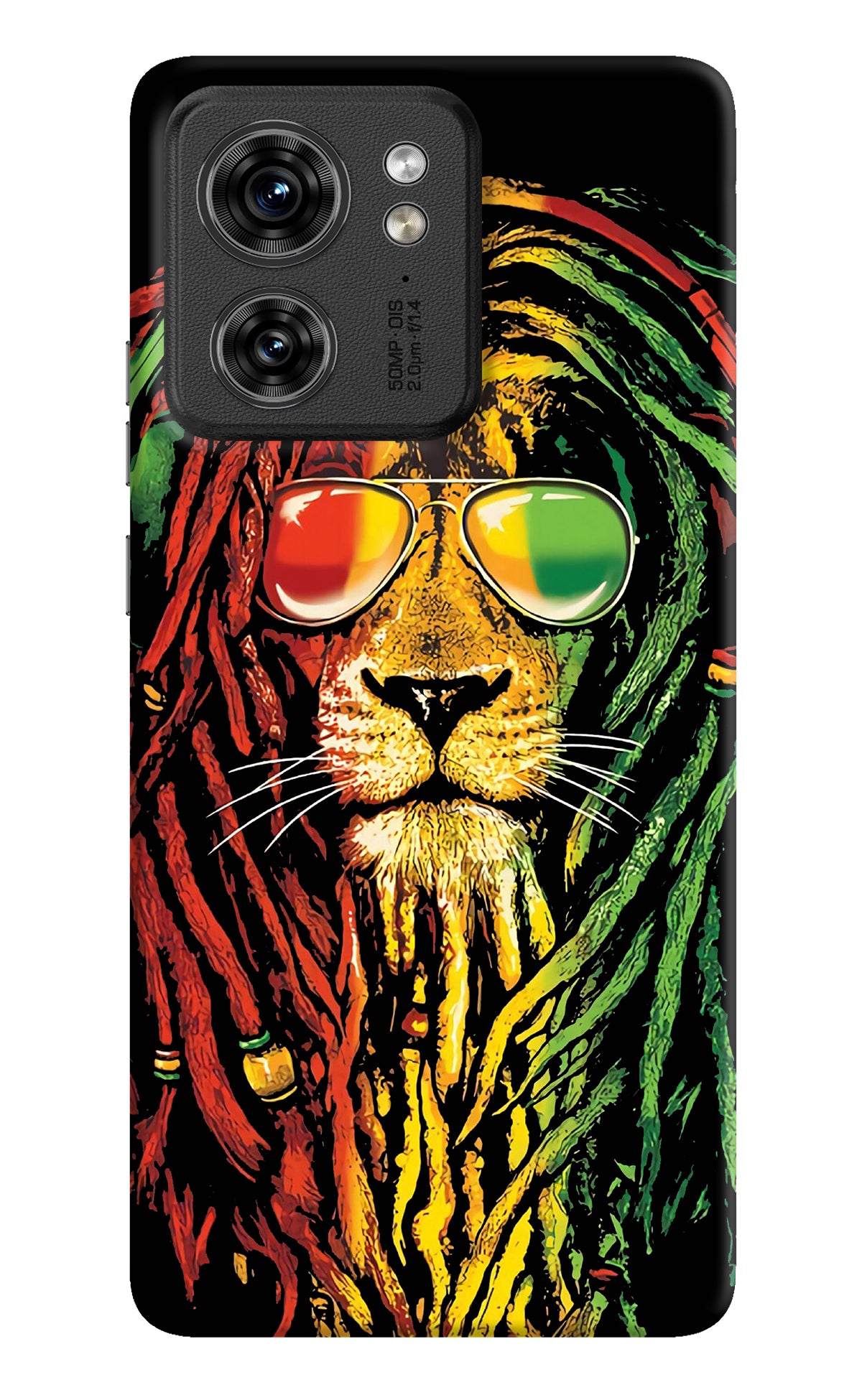 Rasta Lion Moto Edge 40 Back Cover