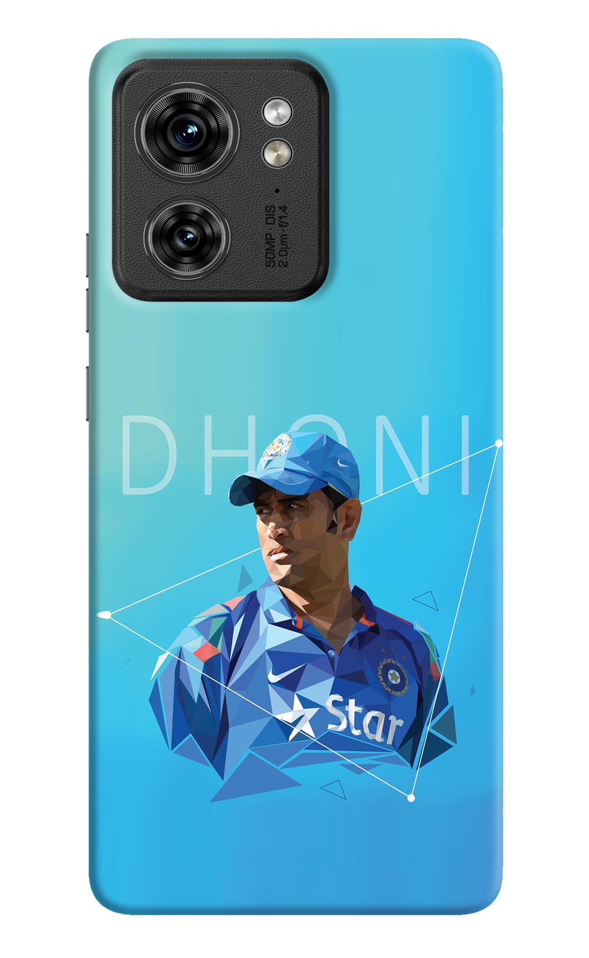 Dhoni Artwork Moto Edge 40 Back Cover