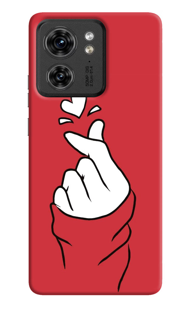 Korean Love Sign Moto Edge 40 Hard Case Back Cover by Casekaro