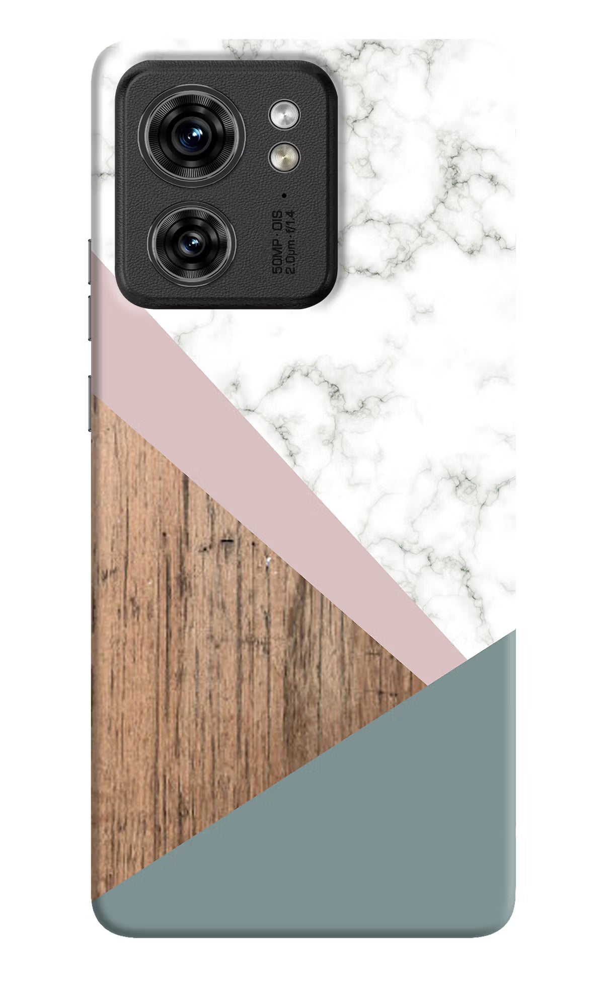 Marble wood Abstract Moto Edge 40 Hard Case Back Cover by Casekaro