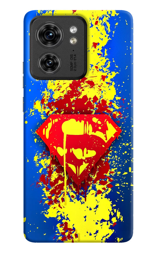 Superman logo Moto Edge 40 Hard Case Back Cover by Casekaro