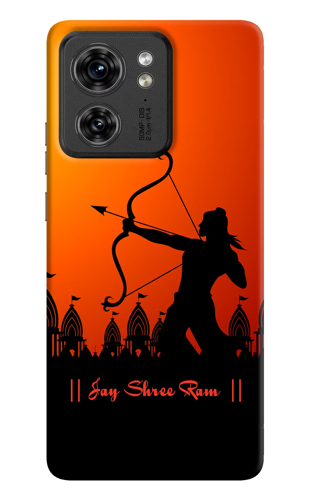 Lord Ram - 4 Moto Edge 40 Hard Case Back Cover by Casekaro