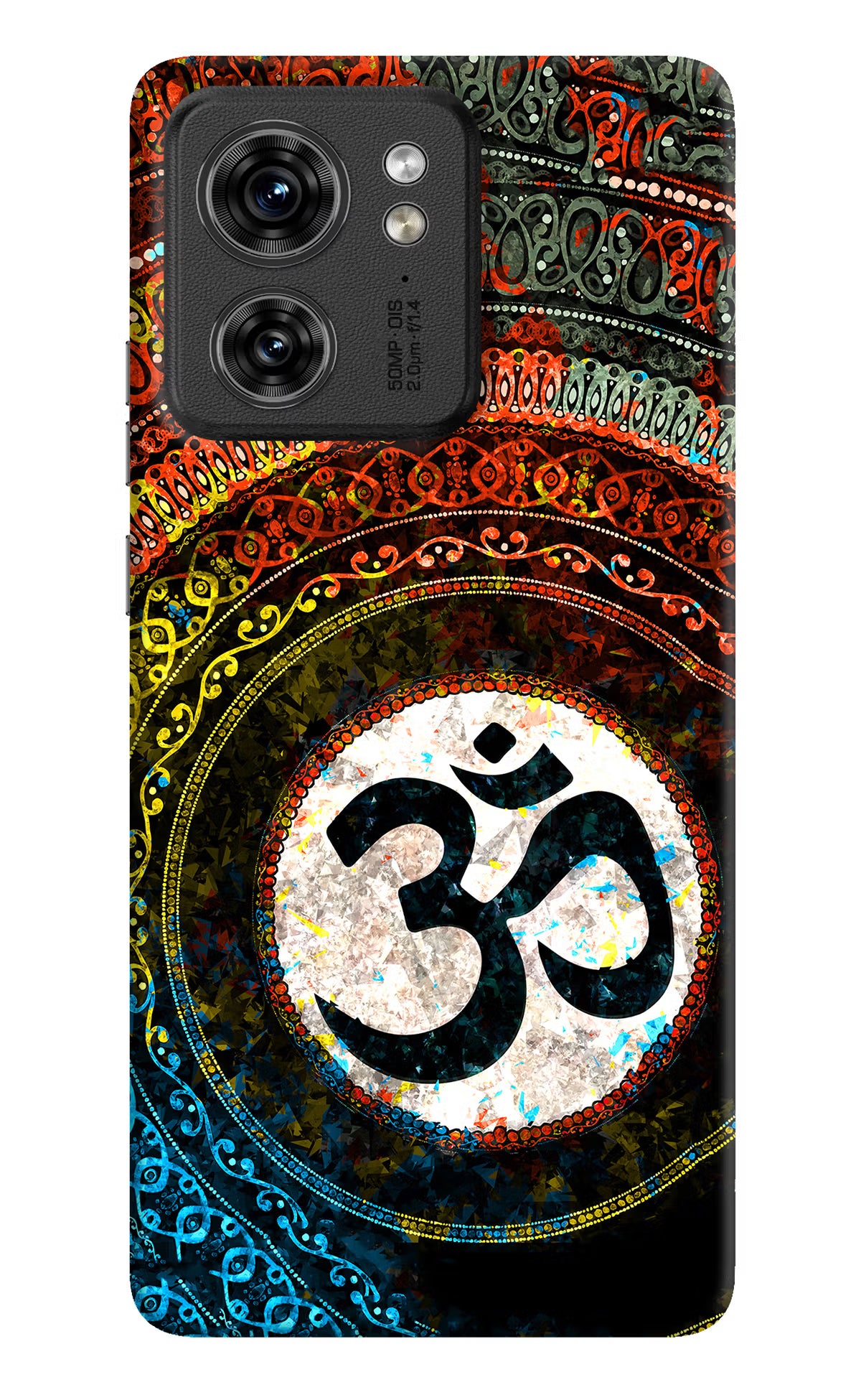Om Cultural Moto Edge 40 Hard Case Back Cover by Casekaro