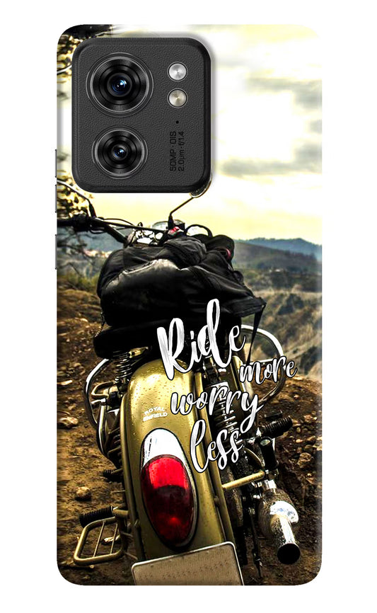 Ride More Worry Less Moto Edge 40 Hard Case Back Cover by Casekaro