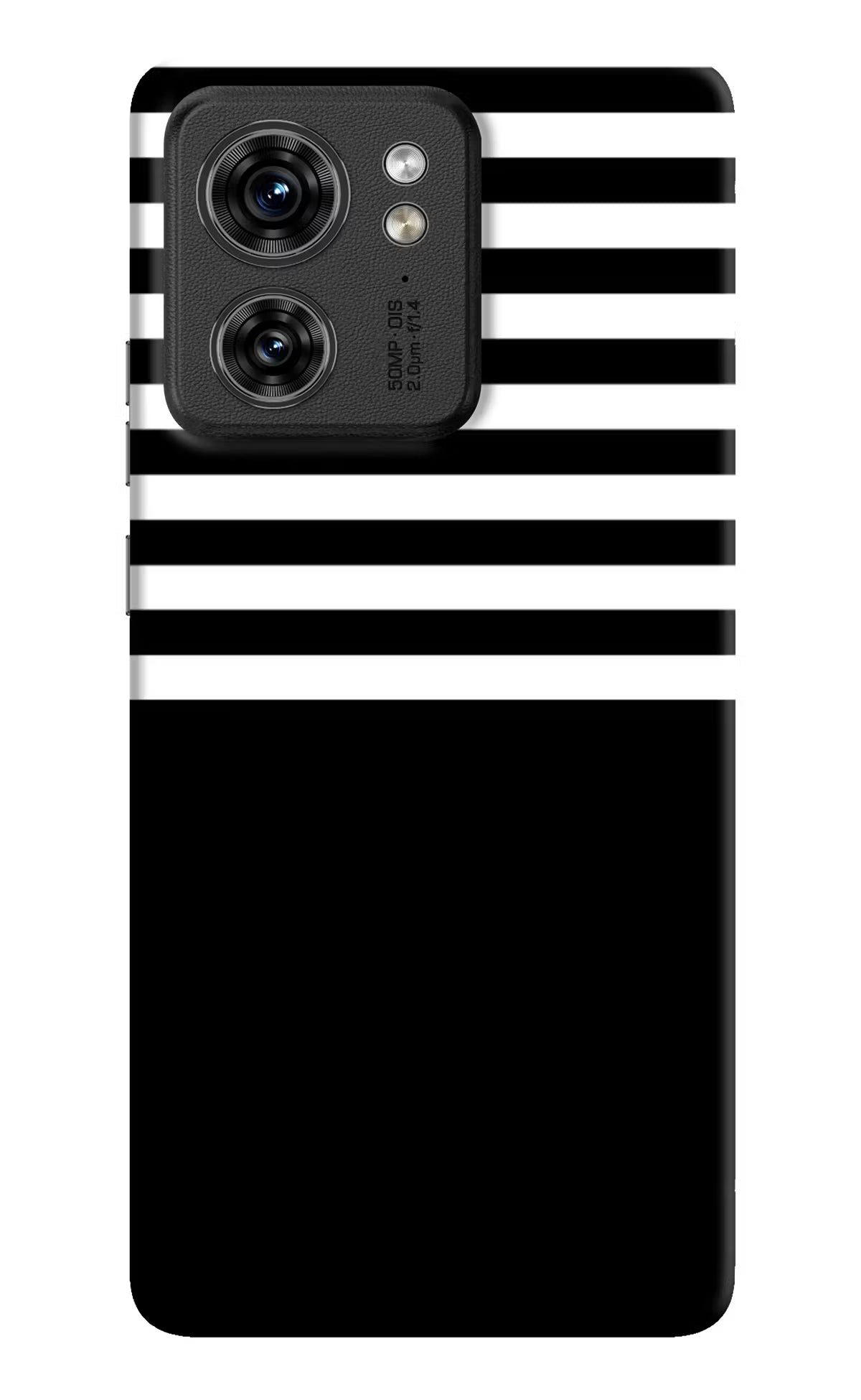 Black and White Print Moto Edge 40 Hard Case Back Cover by Casekaro