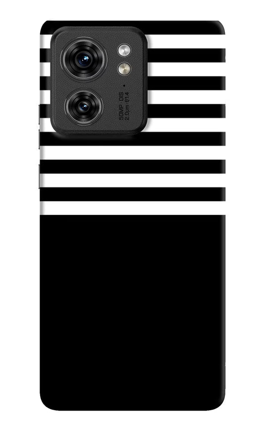 Black and White Print Moto Edge 40 Hard Case Back Cover by Casekaro