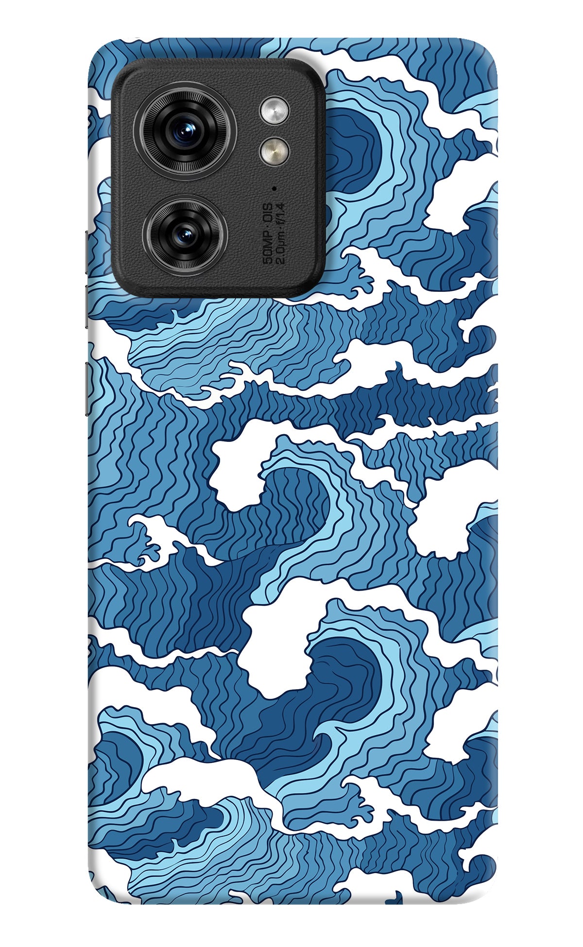 Blue Waves Moto Edge 40 Back Cover