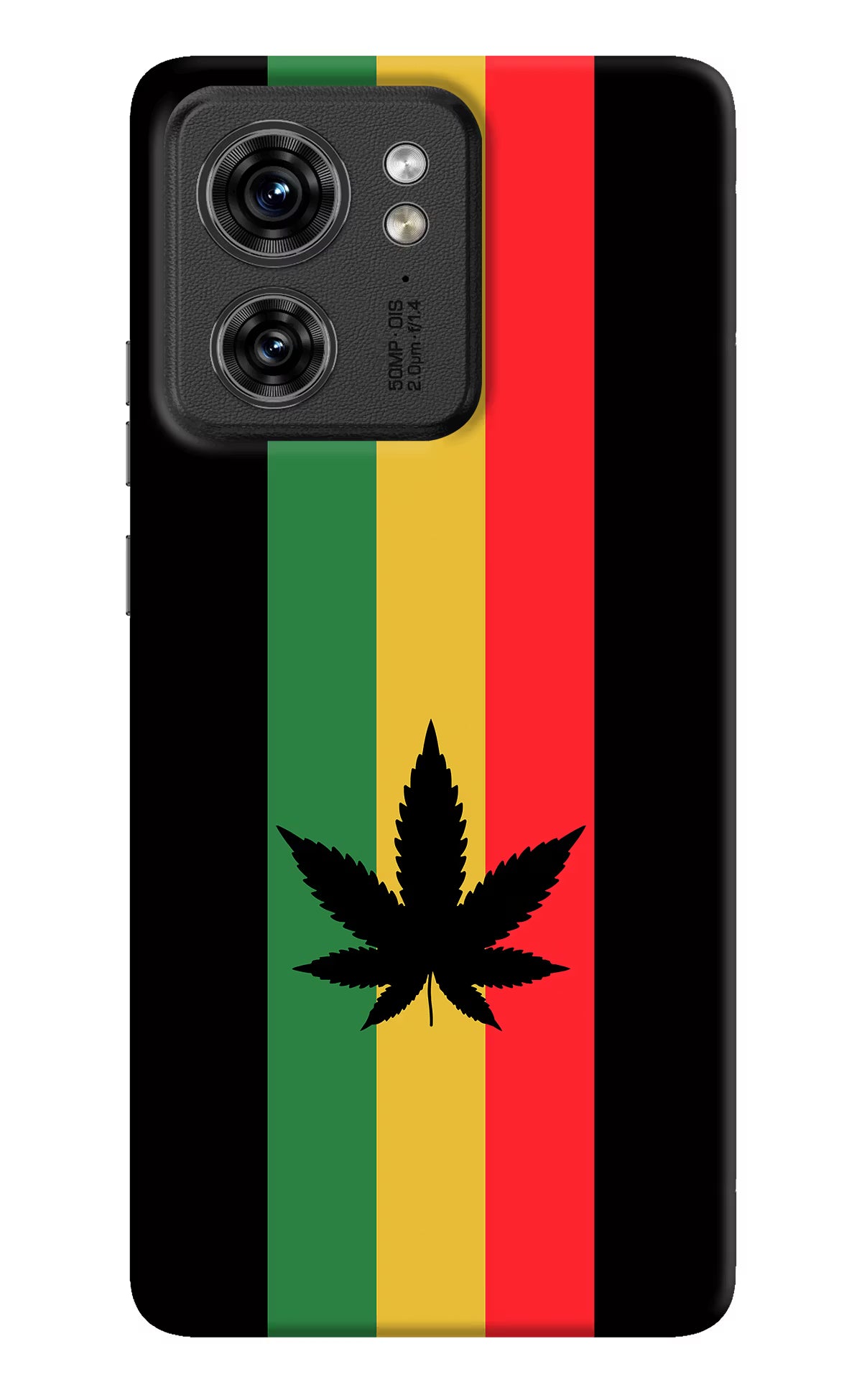 Weed Flag Moto Edge 40 Hard Case Back Cover by Casekaro