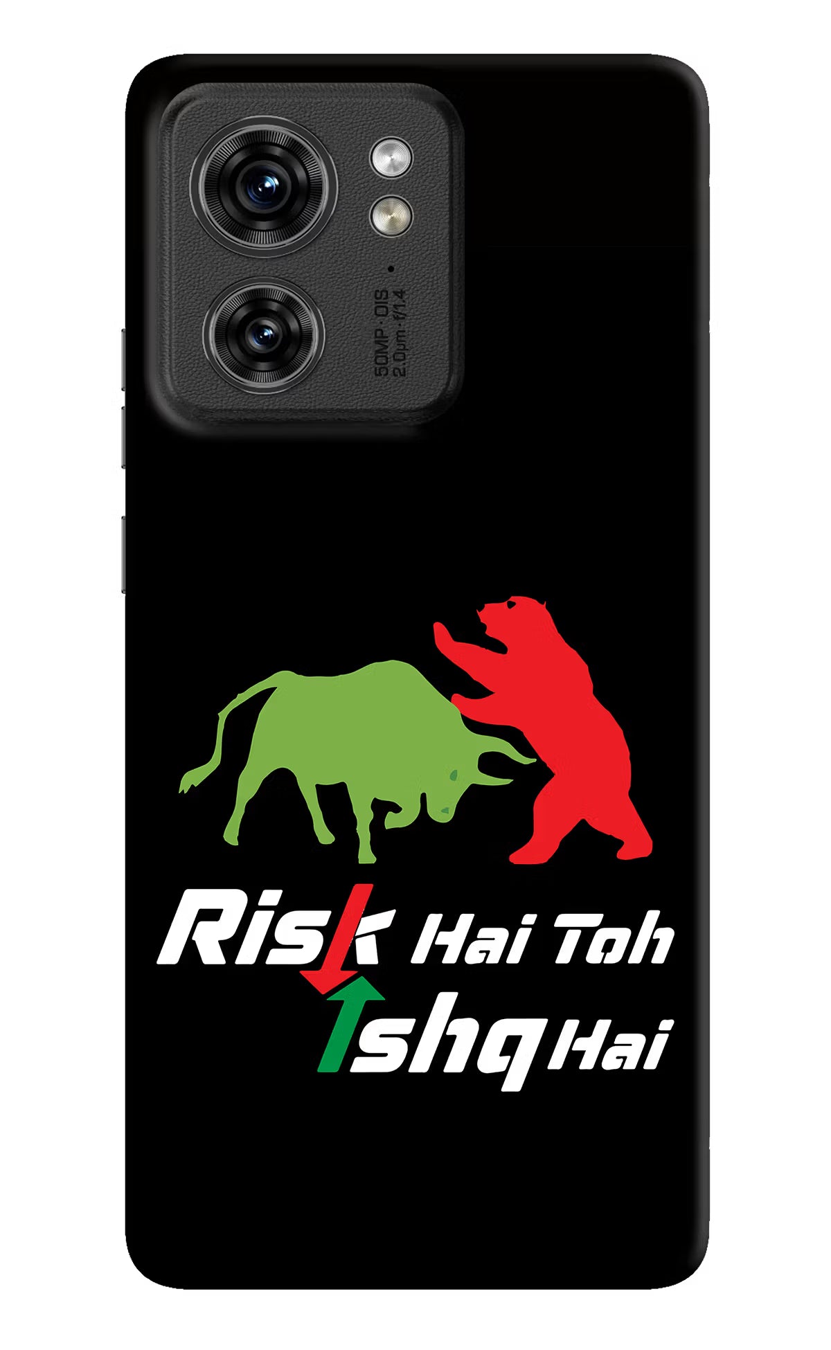 Risk Hai Toh Ishq Hai Moto Edge 40 Hard Case Back Cover by Casekaro