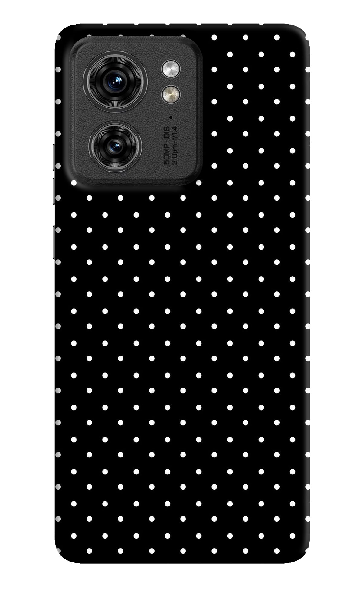 White Dots Moto Edge 40 Back Cover