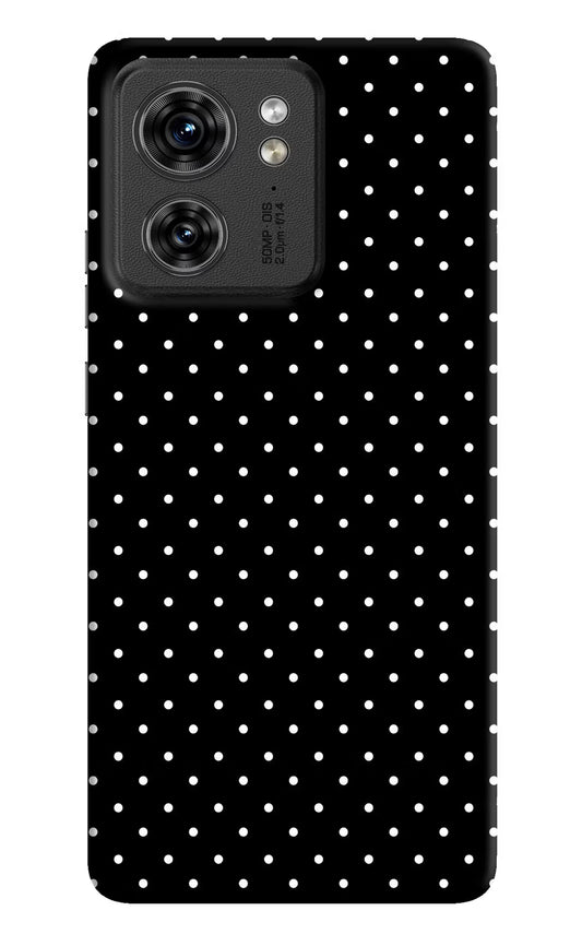 White Dots Moto Edge 40 Hard Case Back Cover by Casekaro