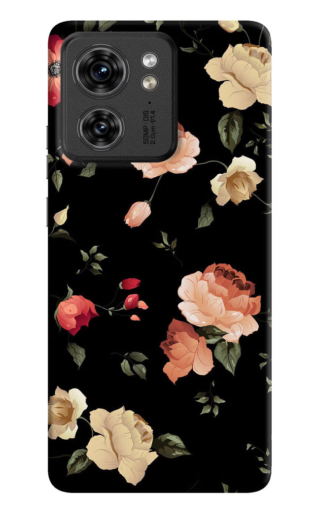 Flowers Moto Edge 40 Hard Case Back Cover by Casekaro