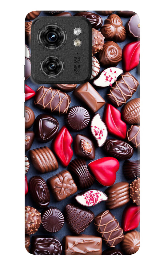 Chocolates Moto Edge 40 Hard Case Back Cover by Casekaro
