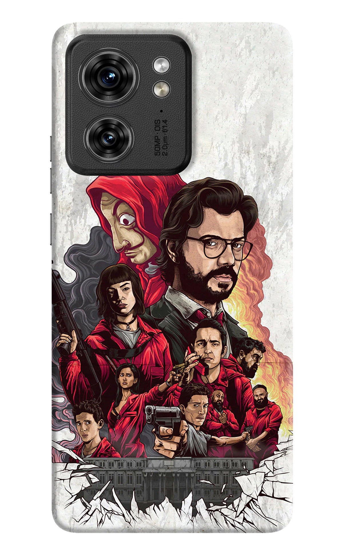 Money Heist Artwork Moto Edge 40 Back Cover