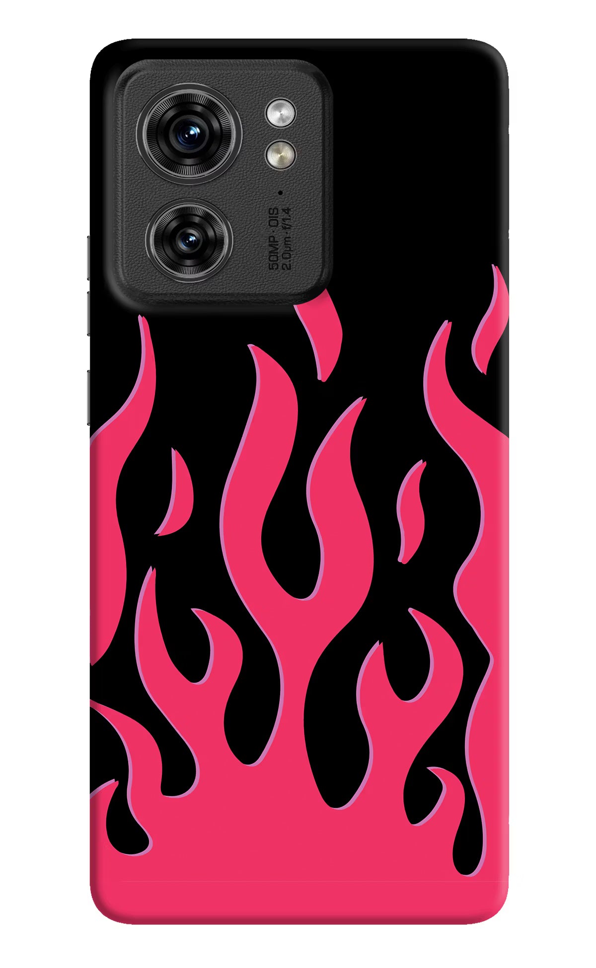 Fire Flames Moto Edge 40 Hard Case Back Cover by Casekaro