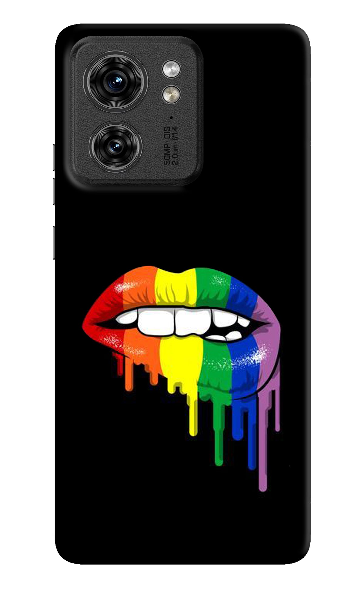 Lips Biting Moto Edge 40 Back Cover