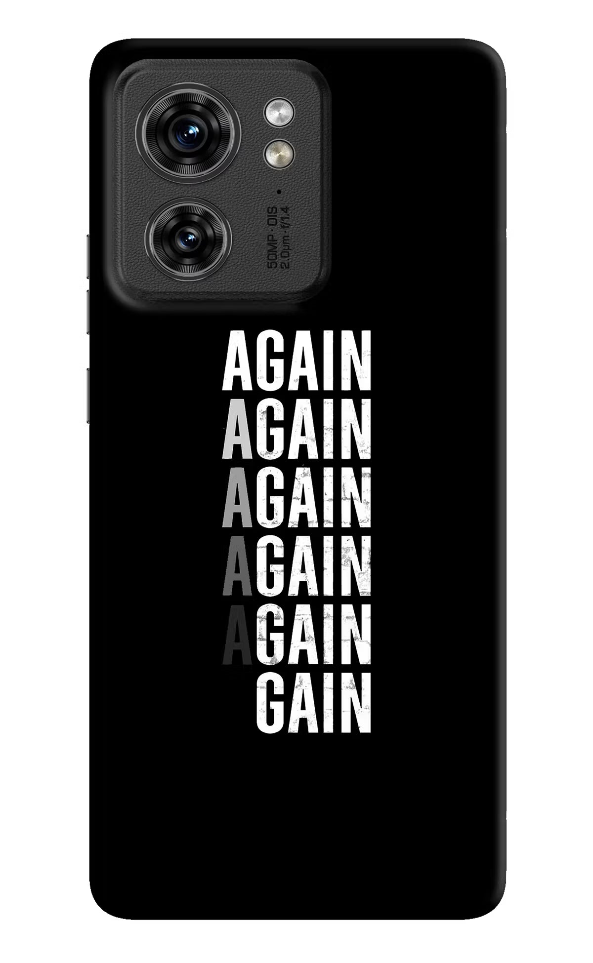 Again Again Gain Moto Edge 40 Hard Case Back Cover by Casekaro