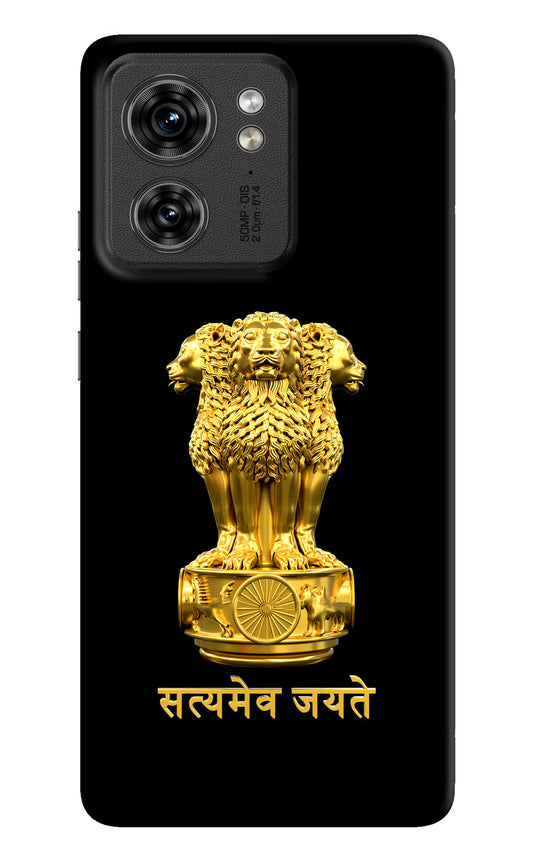 Satyamev Jayate Golden Moto Edge 40 Hard Case Back Cover by Casekaro