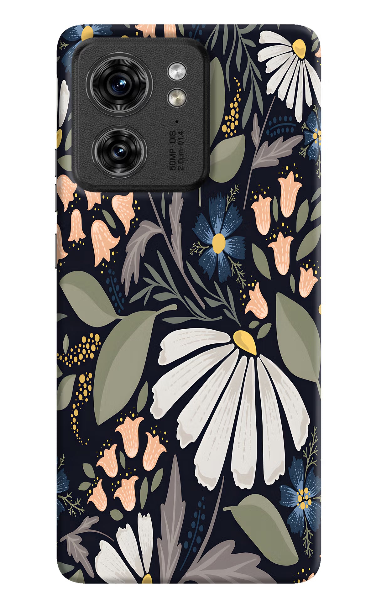 Flowers Art Moto Edge 40 Hard Case Back Cover by Casekaro