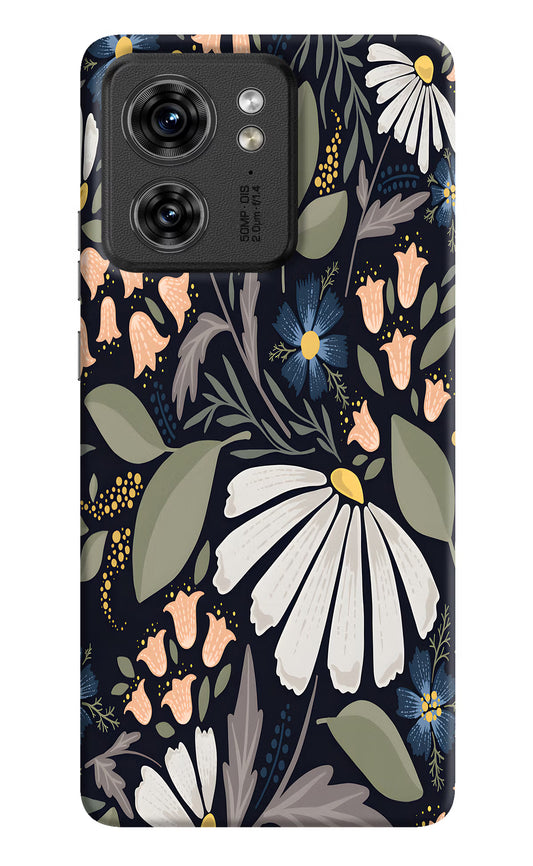 Flowers Art Moto Edge 40 Hard Case Back Cover by Casekaro