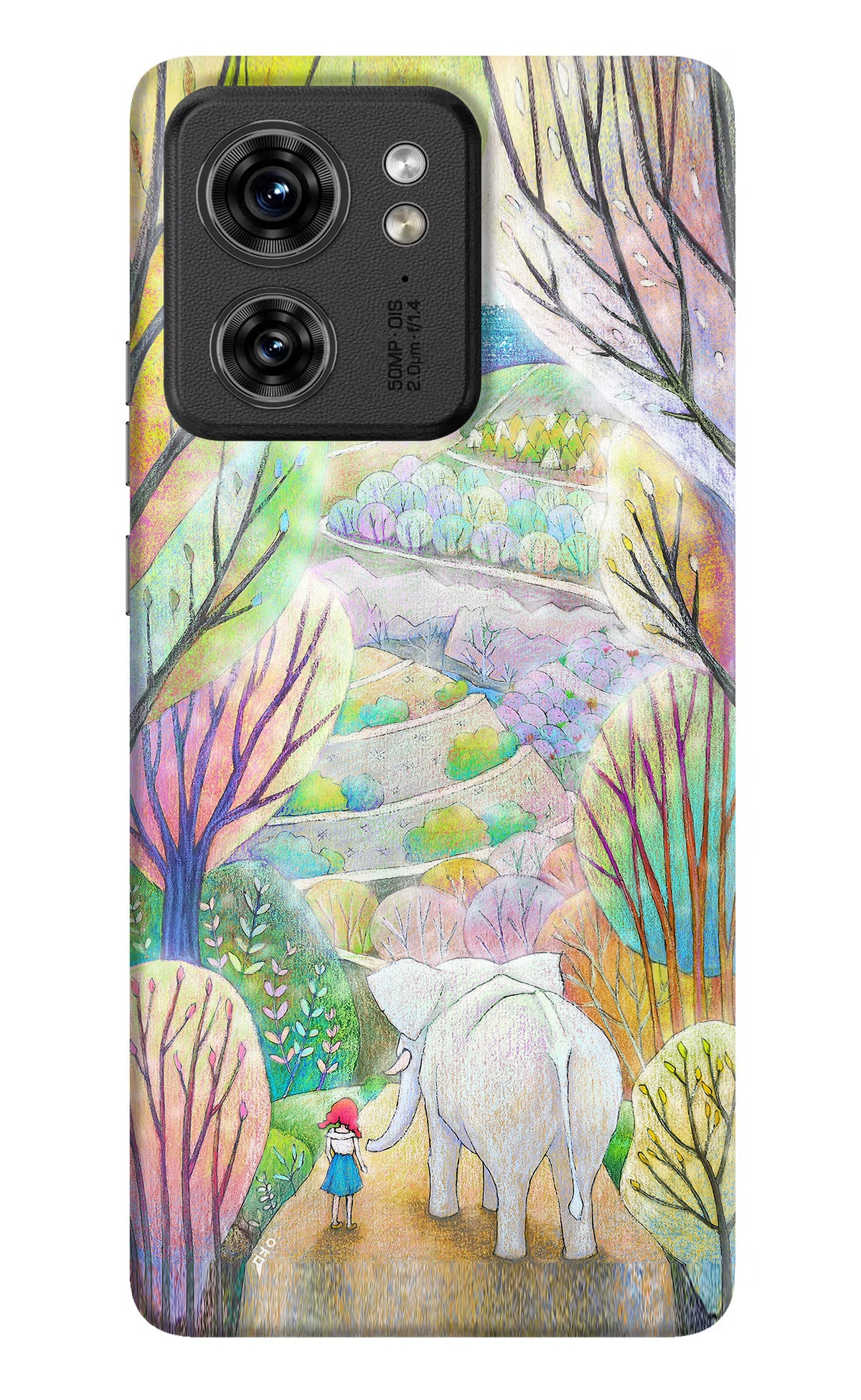 Nature Painting Moto Edge 40 Hard Case Back Cover by Casekaro
